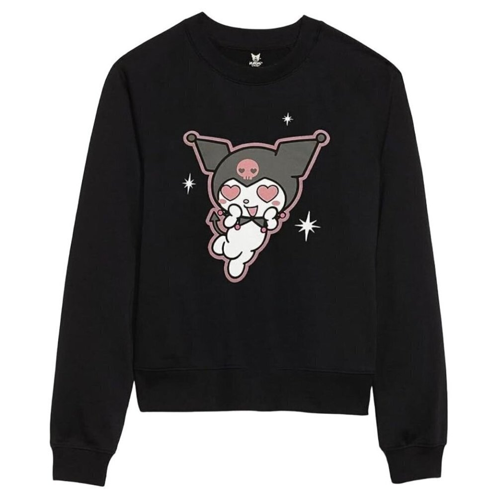 Sanrio Hello Kitty Kuromi Heart Eyes Sweatshirt Adult XL Crewneck Long Sleeve